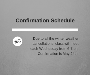Confirmation Schedule