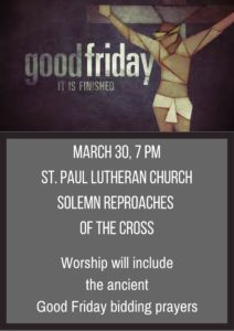 Good Friday Solemn Reproaches website and newsletter