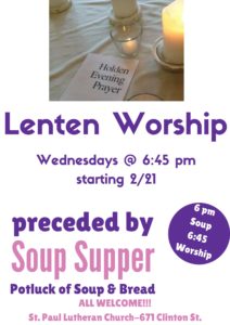 Lenten Holden and Soup