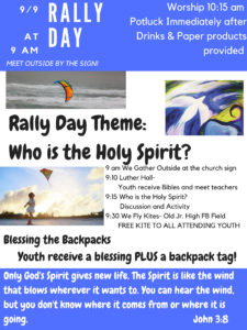 2018 Rally Day Mailing