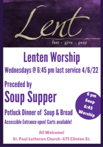 2022 Lenten Holden and Soup
