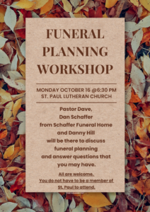 Funeral Planning Workshop