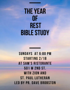 A Time to Rest Bible Study @ Sam's Ristorante 